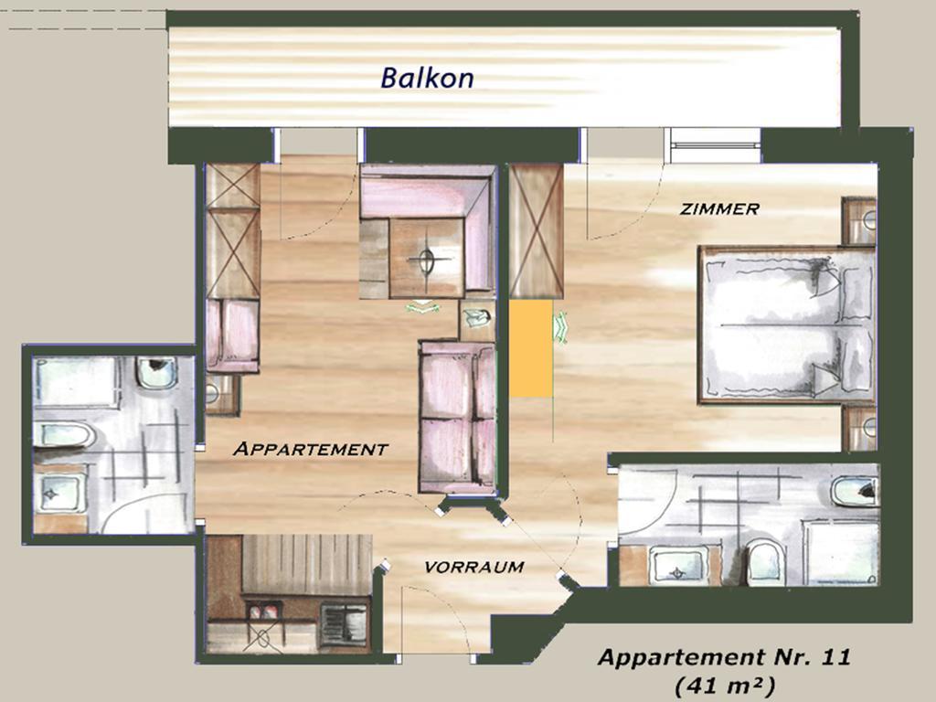 Garni Appartement Alpenresidence カディピエトラ 部屋 写真