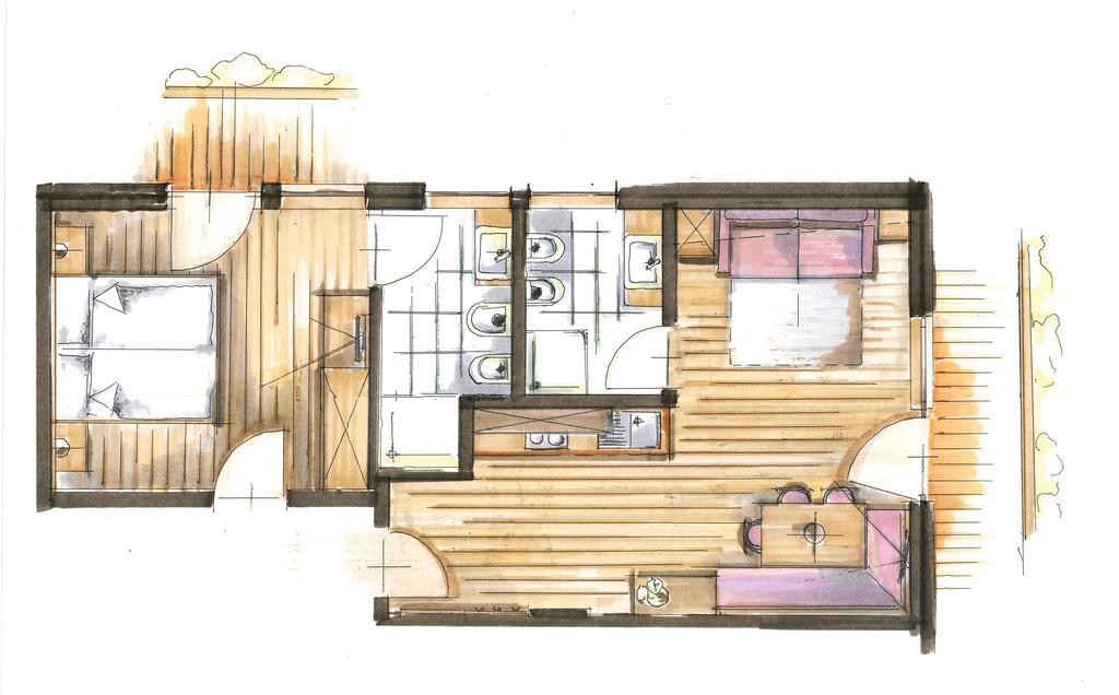 Garni Appartement Alpenresidence カディピエトラ 部屋 写真